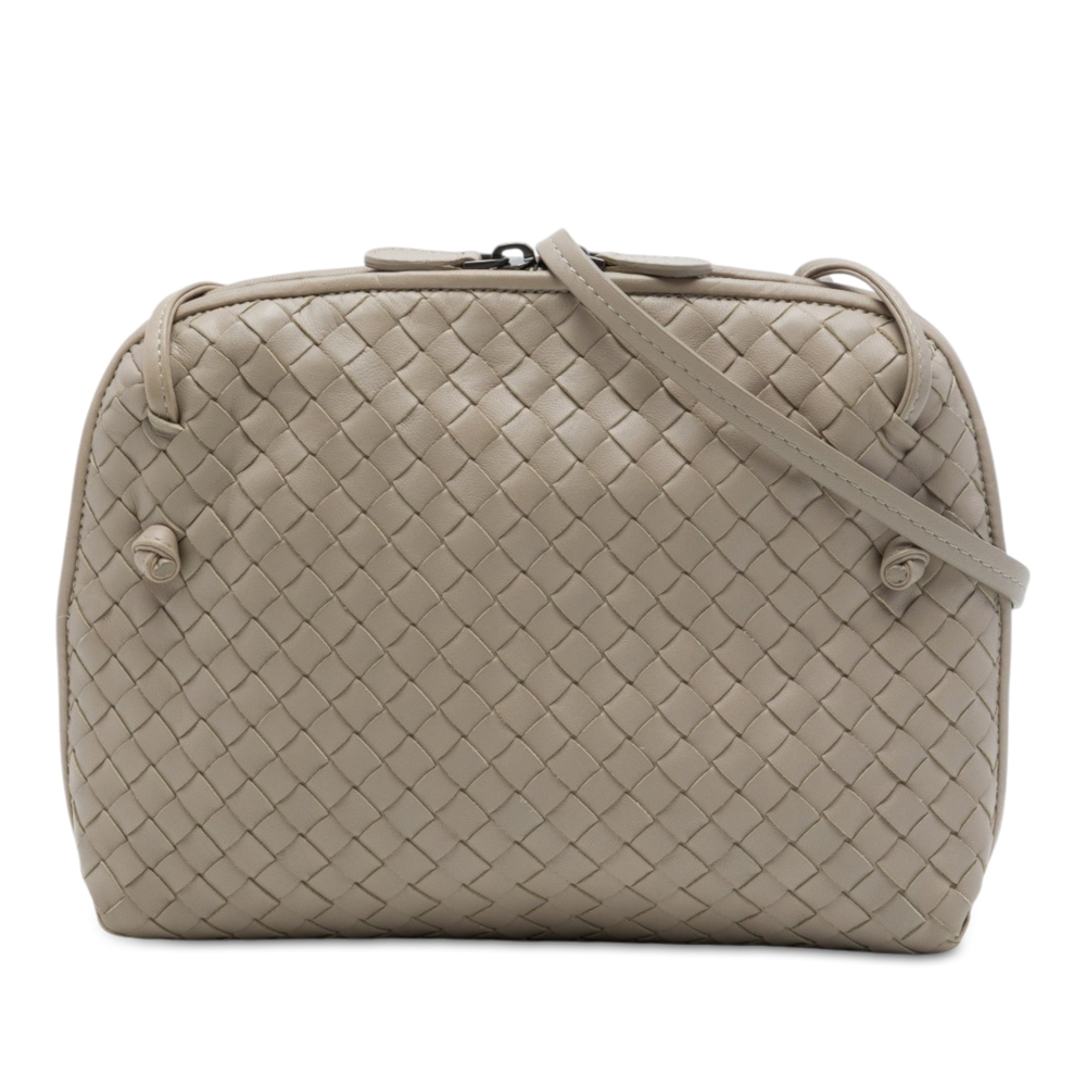 Pre-Loved Bottega Veneta Nappa Intrecciato Nodini Crossbody